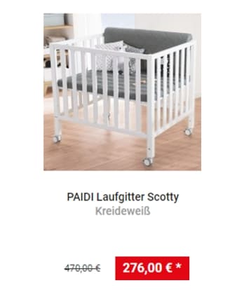 PAIDI Babyzimmer Laufgitter Scotty